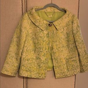 Elie Tahari brocade Lime Green Textured cropped jacket from Neiman Marcus 2005.